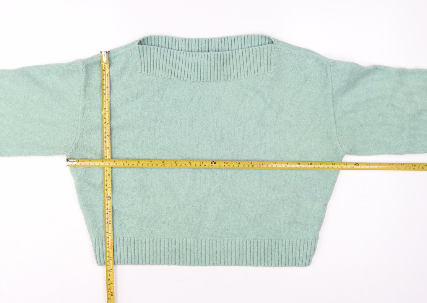 & Other Stories Women's Mint Green M Mock Neck Knit Pullover Jumper