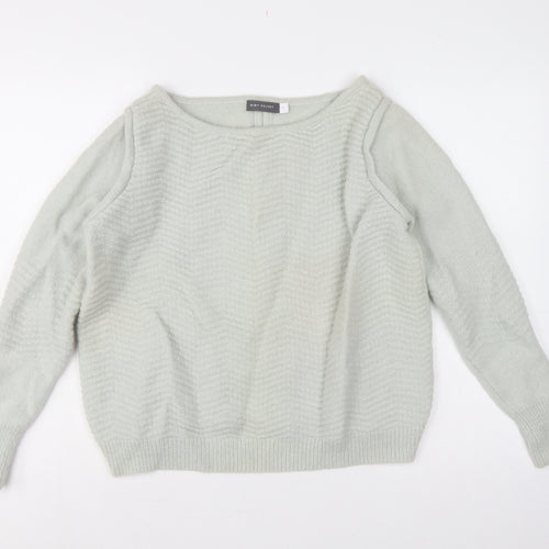 Mint Velvet Women Grey Alpaca Wool Blend Crew Neck Jumper Size 14