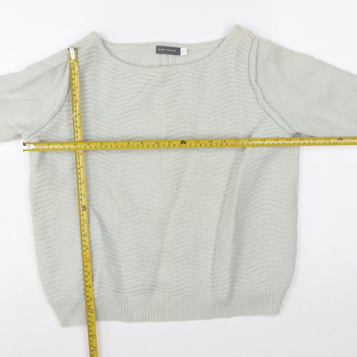 Mint Velvet Women Grey Alpaca Wool Blend Crew Neck Jumper Size 14