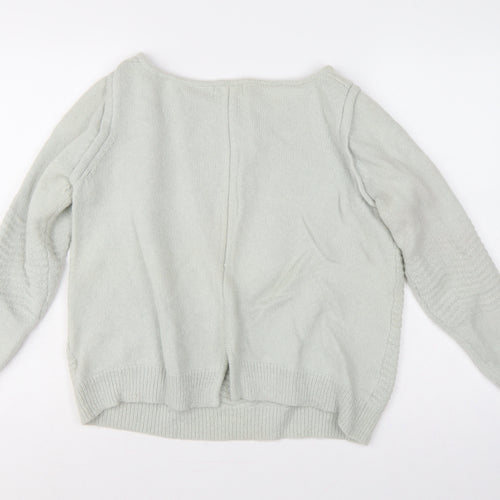 Mint Velvet Women Grey Alpaca Wool Blend Crew Neck Jumper Size 14