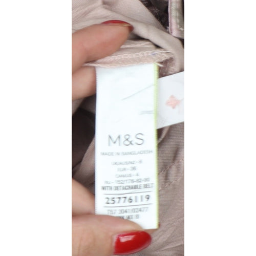 Marks & Spencer Women’s Pink Camo Cargo Shorts UK 8 Belted
