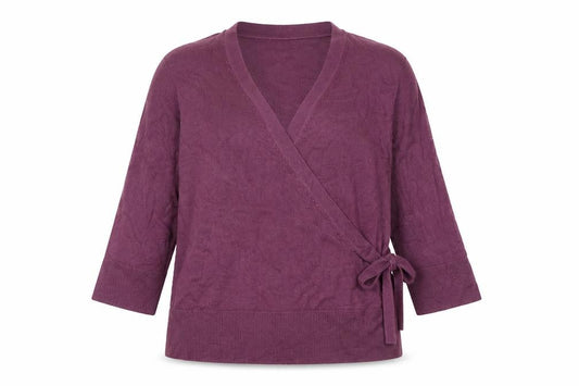 Debenhams Women’s Purple Petite UK 18 Wrap Knit Jumper Belted