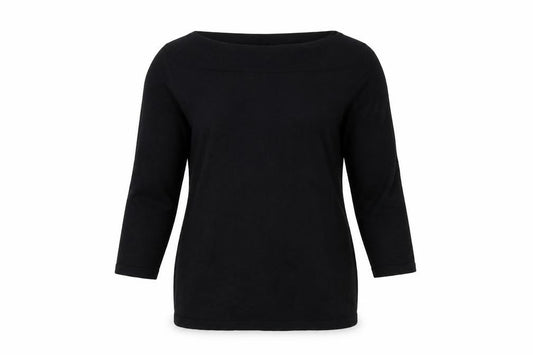 Next Women's Black UK 12 Boat Neck Long Sleeve Knit Tunic Jumper
