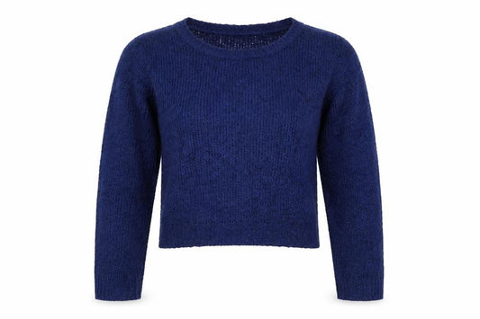 H&M Divided Women’s Blue M Chunky Knit Crew Neck Pullover Jumper