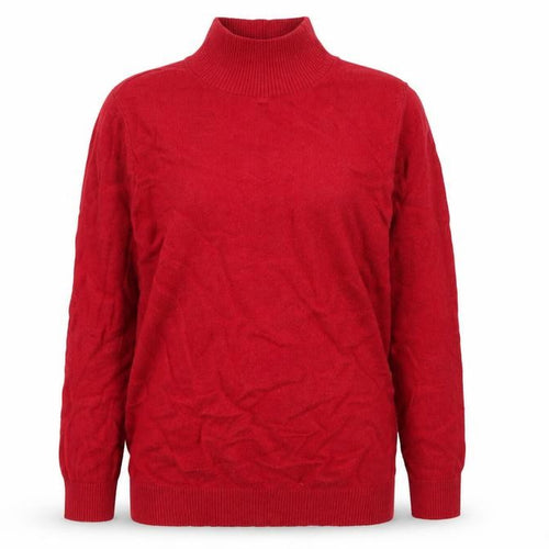 Wallis Women Red Angora Blend Roll Neck Knit Jumper UK 10 Long Sleeve