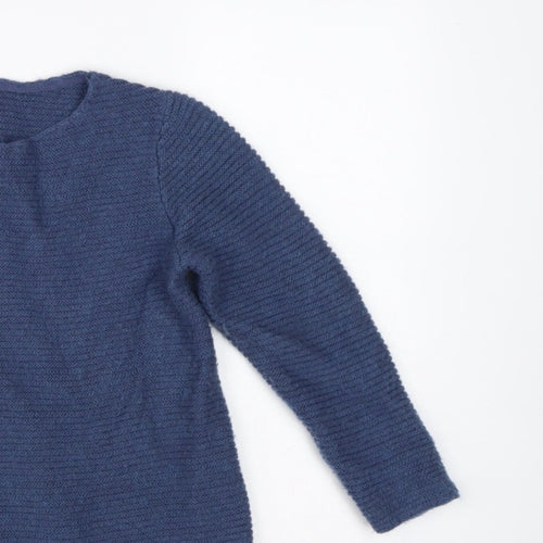 Monsoon Women’s Blue Size S Knit Raglan Sleeve Round Neck Pullover Jumper
