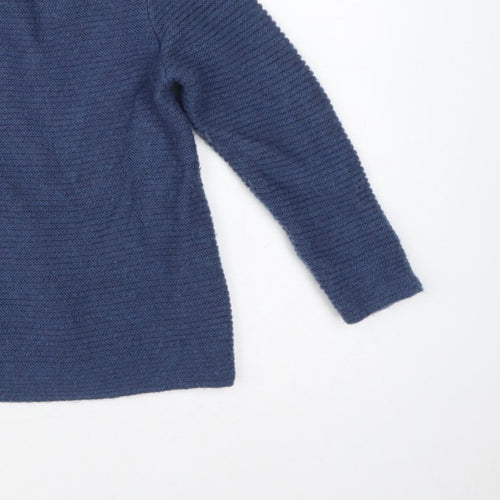 Monsoon Women’s Blue Size S Knit Raglan Sleeve Round Neck Pullover Jumper
