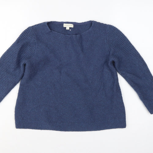 Monsoon Women’s Blue Size S Knit Raglan Sleeve Round Neck Pullover Jumper