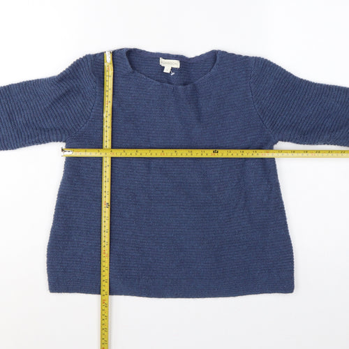 Monsoon Women’s Blue Size S Knit Raglan Sleeve Round Neck Pullover Jumper