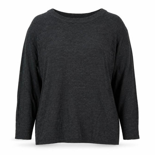 Jacqueline de Yong Women’s Grey S Crew Neck Balloon Sleeve Knit Jumper
