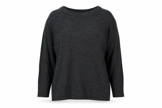 Jacqueline de Yong Women’s Grey S Crew Neck Balloon Sleeve Knit Jumper