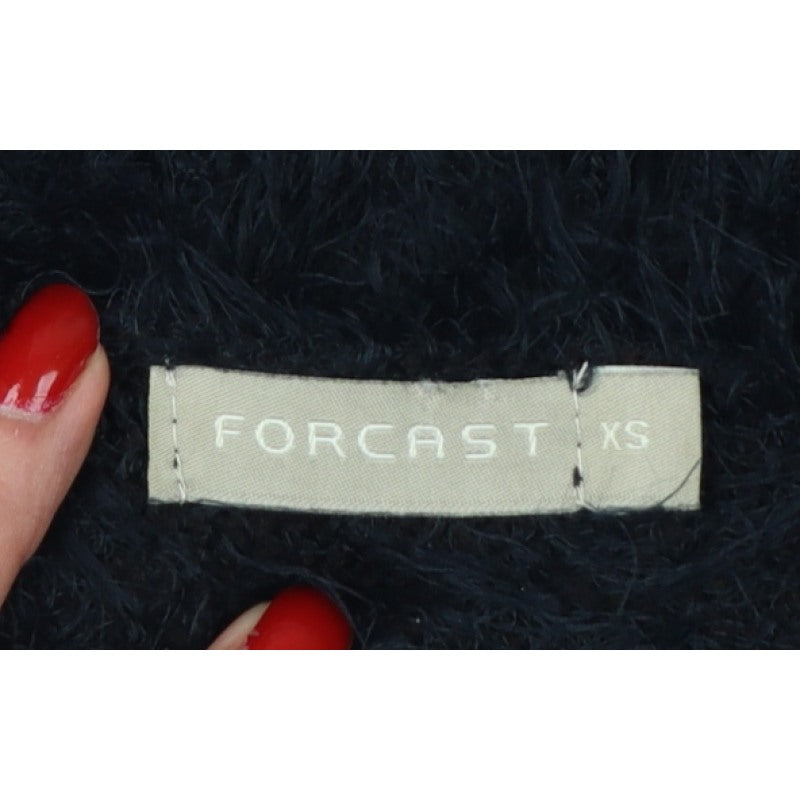 Forcast Women’s Black XS Fuzzy Knit 3/4 Sleeve Pullover Jumper