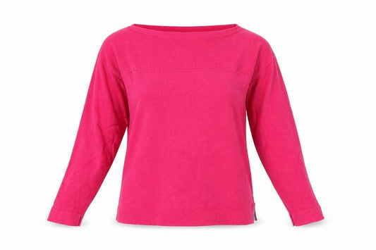 White Stuff Women Pink UK 12 Cotton Knit Round Neck Pullover Jumper