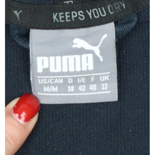 Puma Women’s Black UK 12 Full Zip Hooded Logo Sweatshirt