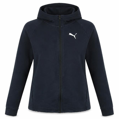 Puma Women’s Black UK 12 Full Zip Hooded Logo Sweatshirt