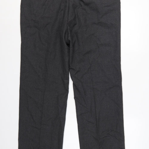 St Michael Men’s Grey Wool Blend Dress Trousers 40in 33in Leg Vintage