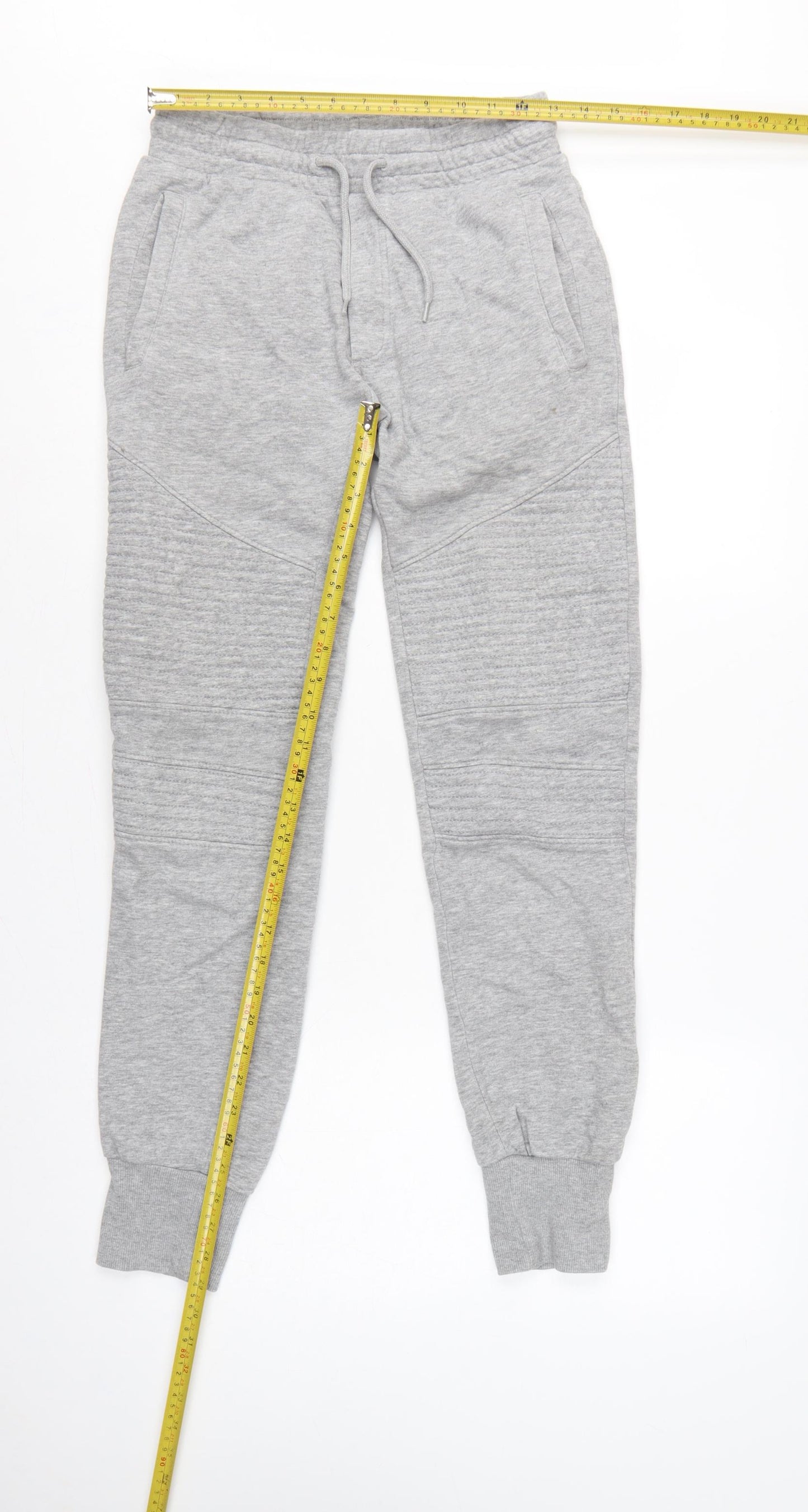 H&M Men Grey XS Slim Tapered Fleece Jogger Sweatpants