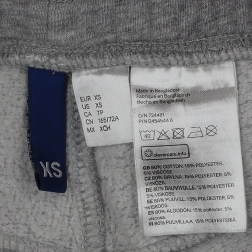 H&M Men Grey XS Slim Tapered Fleece Jogger Sweatpants