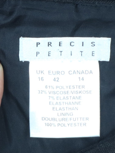 Precis Petite Women Black UK 16 Knee Length Trumpet Workwear Skirt