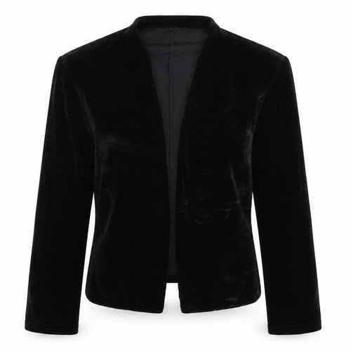 Quiz Women Black UK 8 Velvet Open Front Kimono Bell Sleeve Blouse