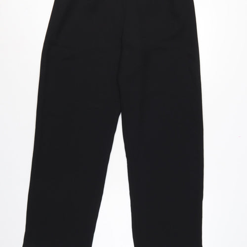 Bonmarche Women’s Black Size 12 Straight Leg Embroidered Waist Trousers