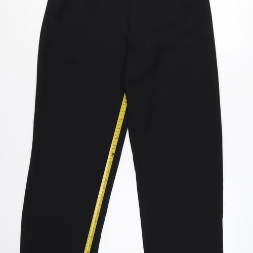 Bonmarche Women’s Black Size 12 Straight Leg Embroidered Waist Trousers