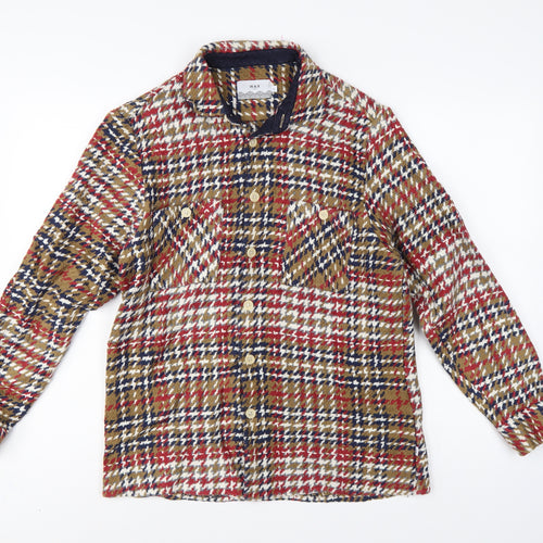 Wax London Men’s Multicoloured L Houndstooth Cotton Anorak Jacket