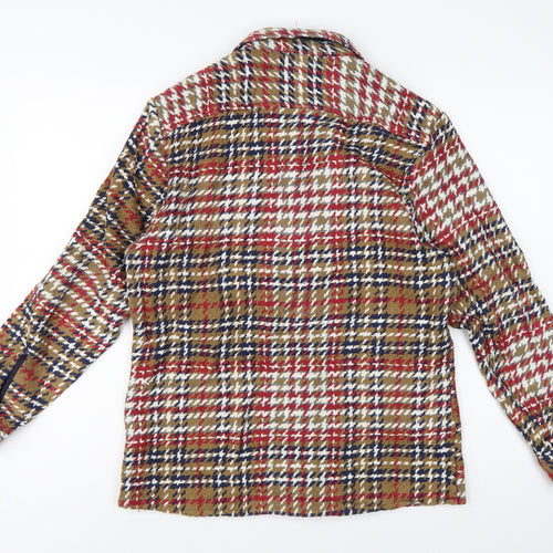 Wax London Men’s Multicoloured L Houndstooth Cotton Anorak Jacket