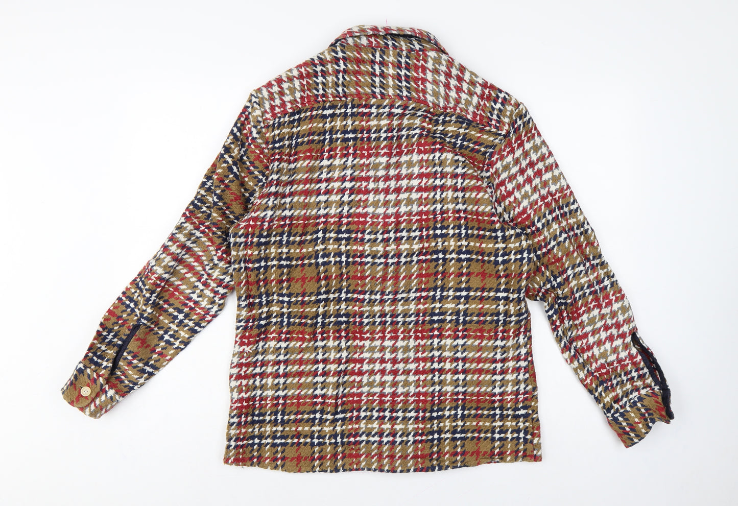 Wax London Men’s Multicoloured L Houndstooth Cotton Anorak Jacket