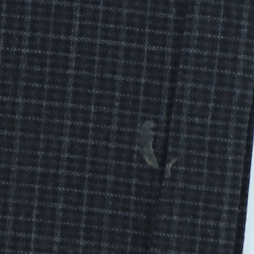 Next Men’s Grey Check Tapered Trousers 36in Waist Long 33in Leg