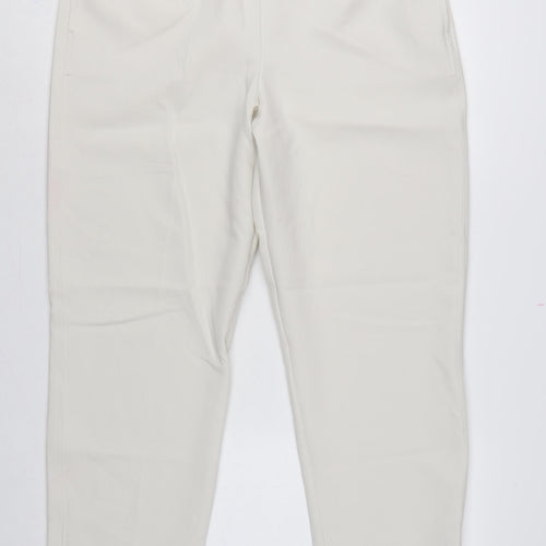 M&S Women Ivory Size 18 Long Tailored Straight Leg Dress Trousers