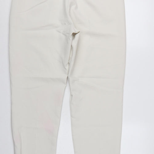 M&S Women Ivory Size 18 Long Tailored Straight Leg Dress Trousers