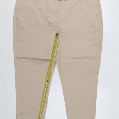 M&S Women’s Beige UK 20 Short Tapered Tailored Trousers