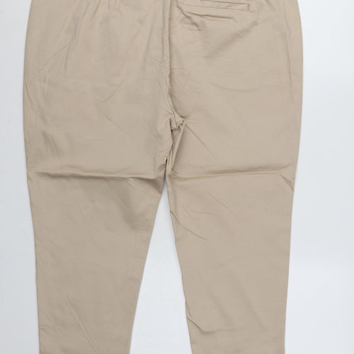 M&S Women’s Beige UK 20 Short Tapered Tailored Trousers