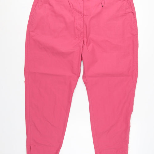 Marks and Spencer Women Pink Size 20 Short Tapered Chino Trousers