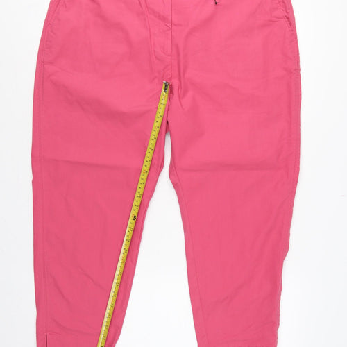 Marks and Spencer Women Pink Size 20 Short Tapered Chino Trousers
