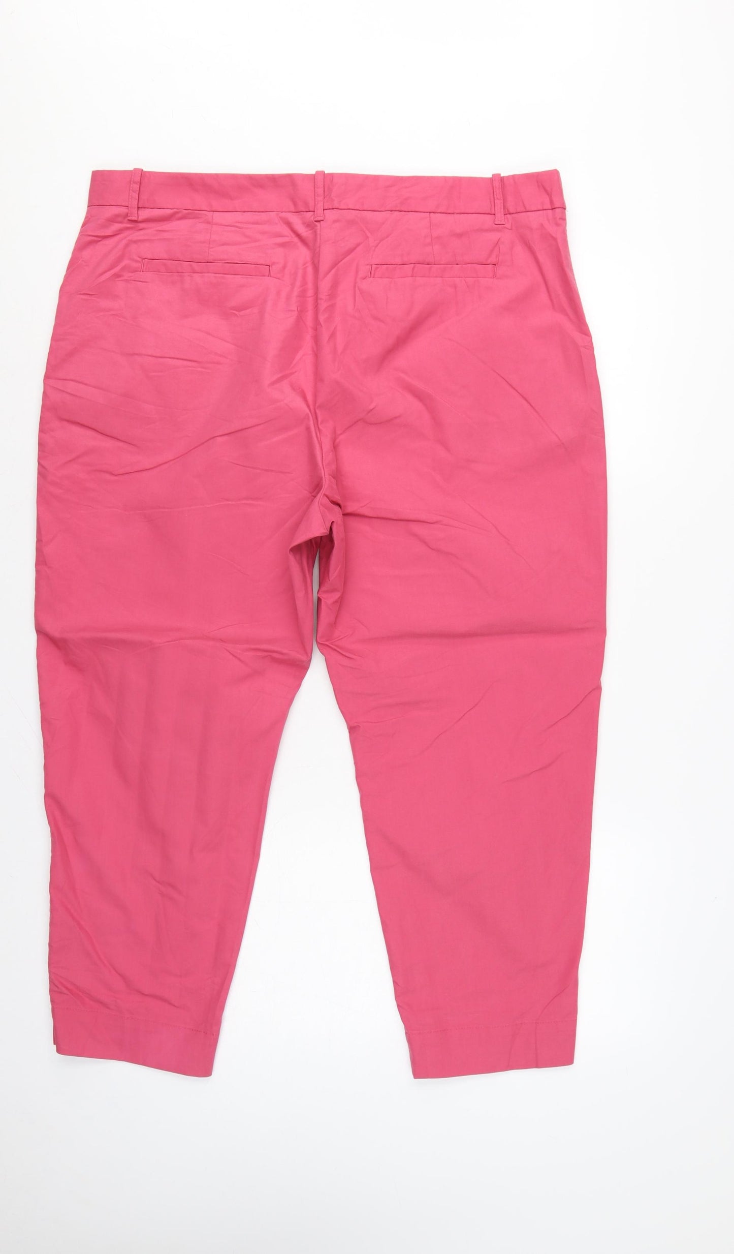Marks and Spencer Women Pink Size 20 Short Tapered Chino Trousers