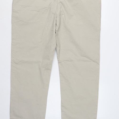 Marks and Spencer Men's Beige 42/33 Regular Stretch Chino Trousers