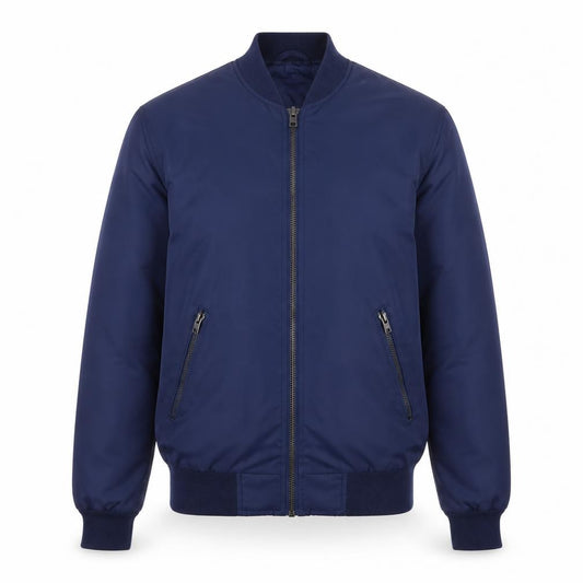 River Island Men's Blue S Padded Bomber Jacket Full Zip