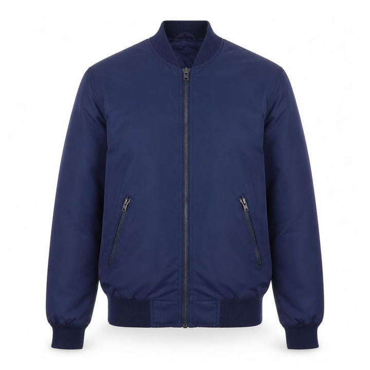 River Island Men's Blue S Padded Bomber Jacket Full Zip
