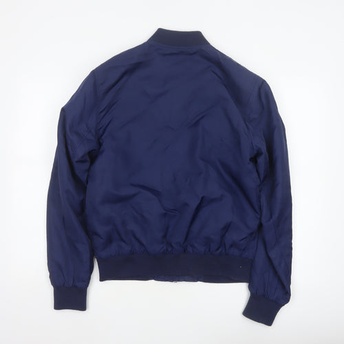 River Island Men's Blue S Padded Bomber Jacket Full Zip