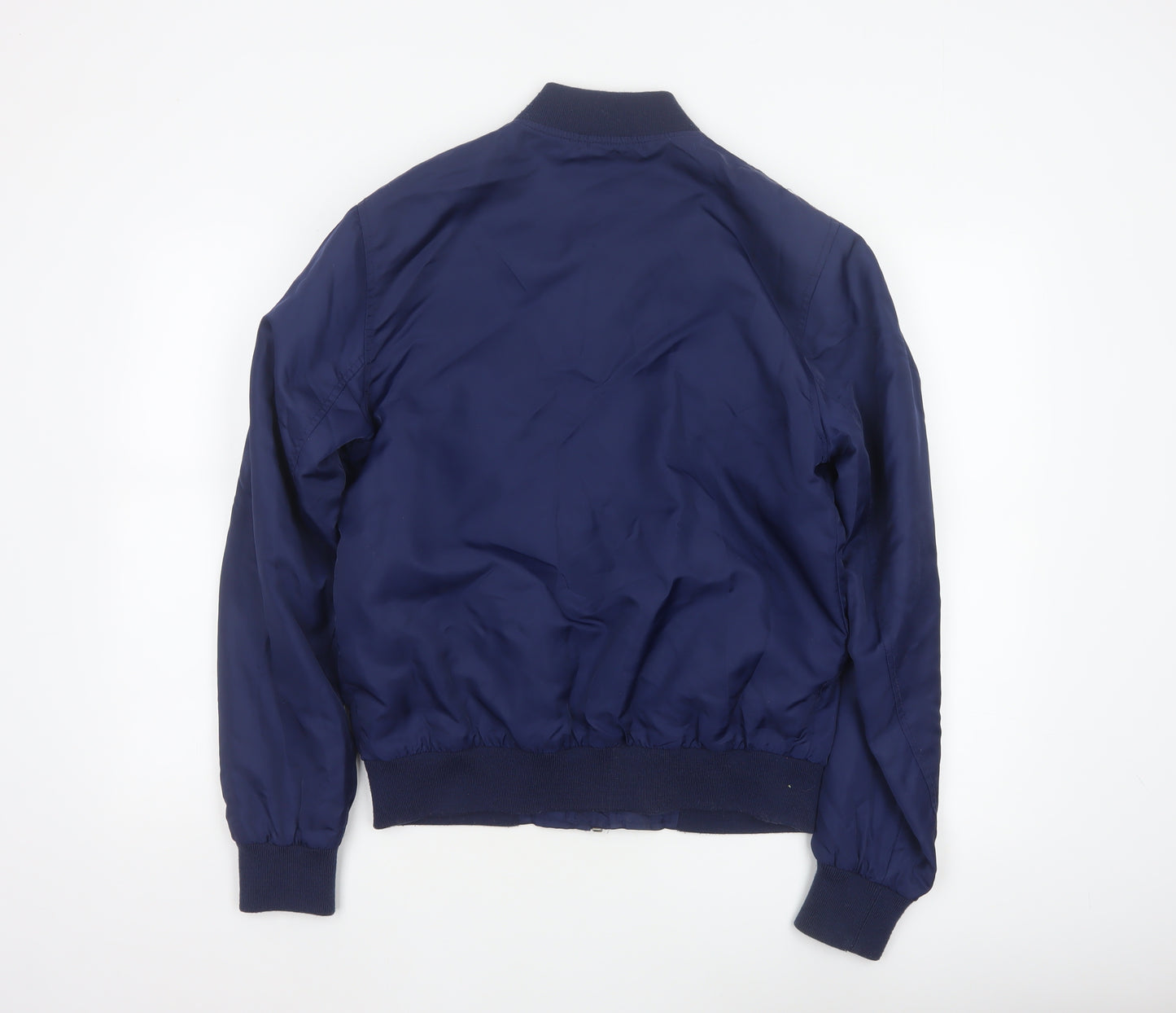 River Island Men's Blue S Padded Bomber Jacket Full Zip