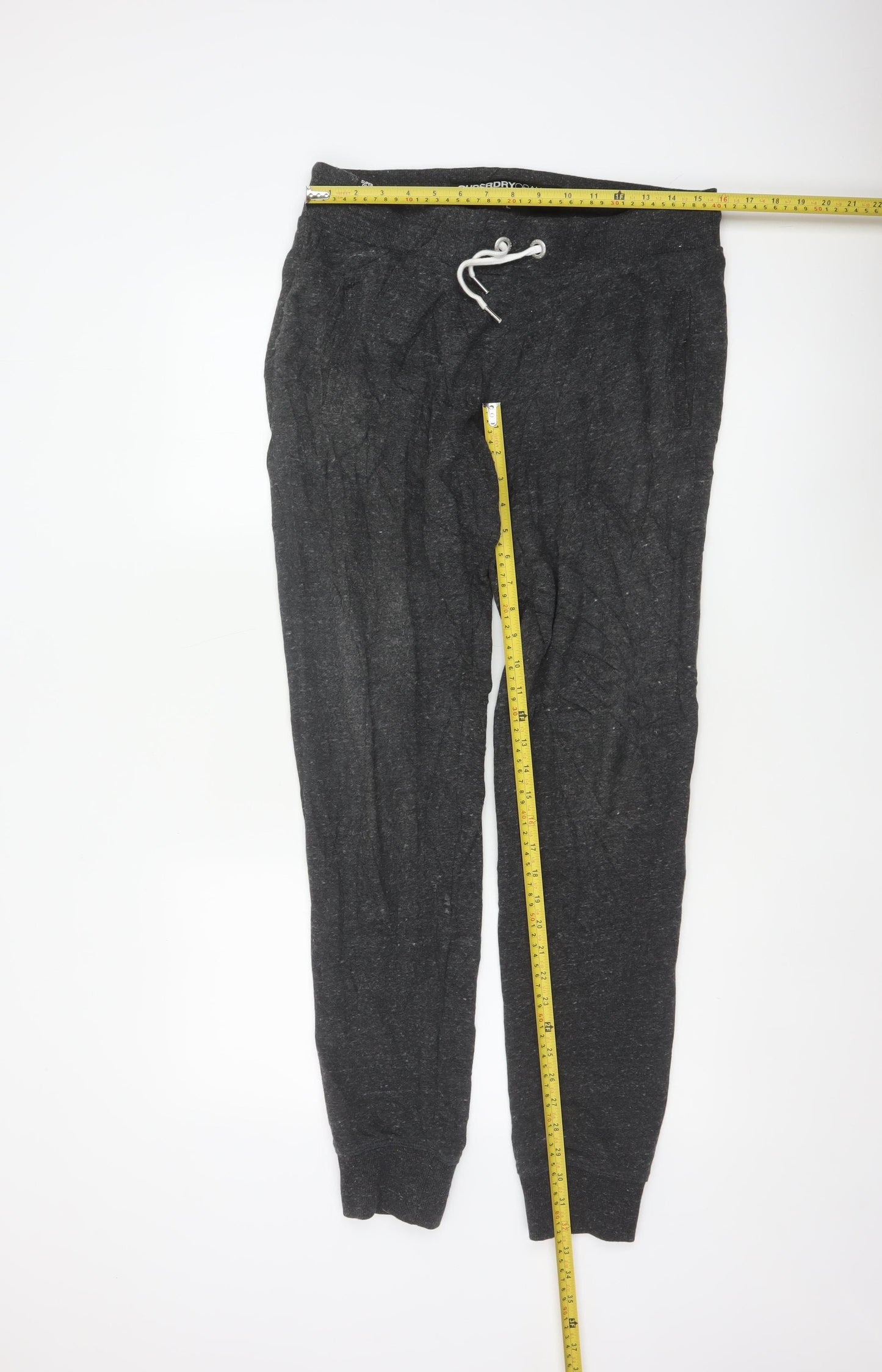 Superdry Men’s Black L Orange Label Luxe Jogger Sweatpants Drawstring