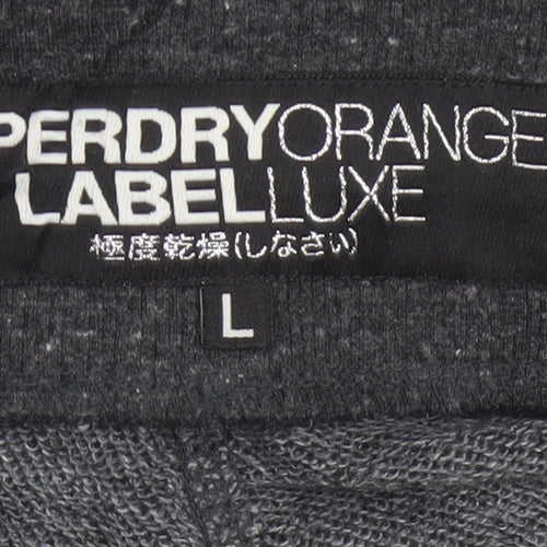 Superdry Men’s Black L Orange Label Luxe Jogger Sweatpants Drawstring