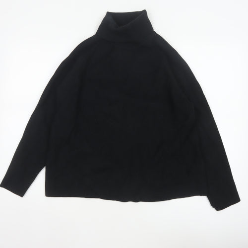 Marks and Spencer Women's Black L Roll Neck Knit Pullover Jumper