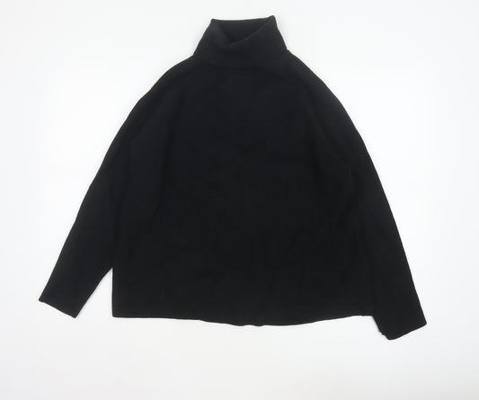 Marks and Spencer Women's Black L Roll Neck Knit Pullover Jumper