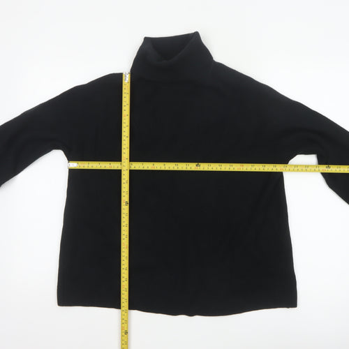 Marks and Spencer Women's Black L Roll Neck Knit Pullover Jumper
