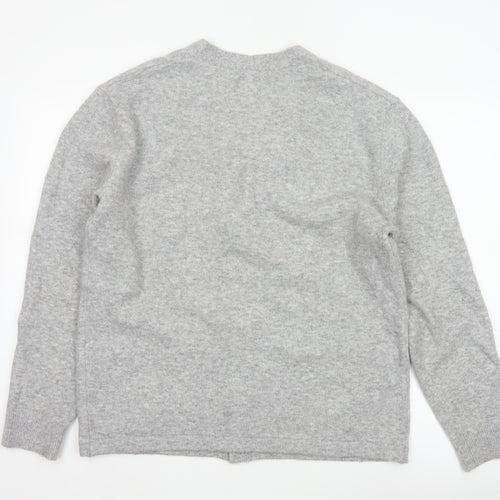 GAP Men’s Grey M V-Neck Button Knit Cardigan Pockets