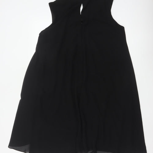 Roman Women Black Size 18 A-Line Beaded Chiffon Formal Dress
