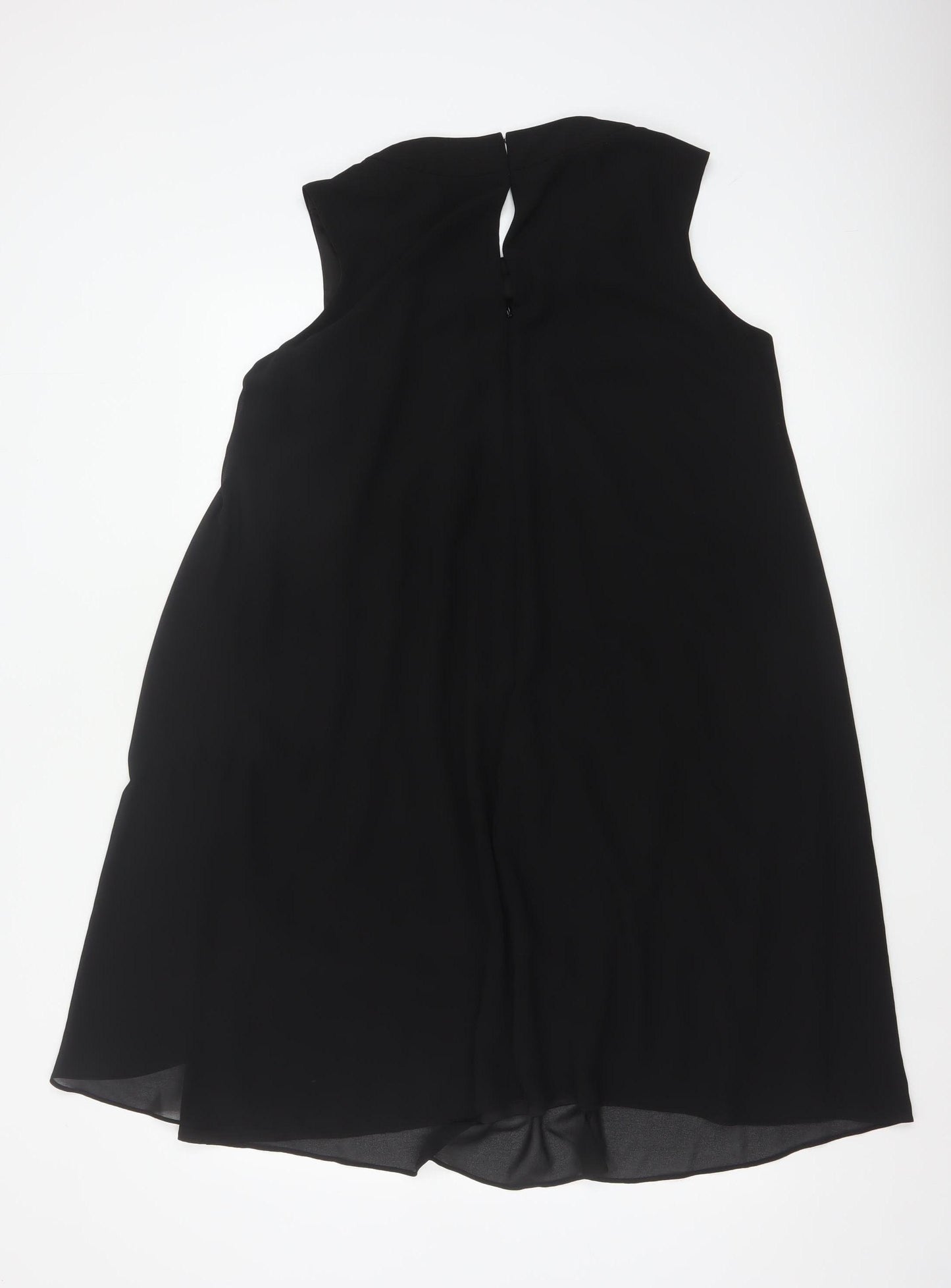 Roman Women Black Size 18 A-Line Beaded Chiffon Formal Dress